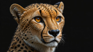 Cheetah yellow eyes black background - a cheetah free wallpaper