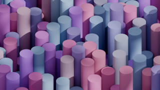 Colorful 3d city pattern generative - smooth gradient free wallpaper