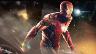 Man red suit rain glowing - a red suit free wallpaper for desktop