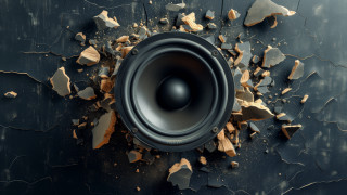 Speaker glass table autodestructive astronaut - a speaker free wallpaper
