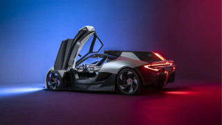 Futuristic car doors open dark - its door free wallpaper