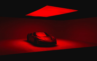 Red sports car dark room 65 - anish kapoor free wallpaper