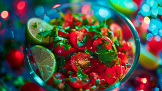 Bowl tomatoes limes pepper food - dom qwek free wallpaper