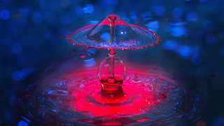 Red light water bubble macro - kinetic free wallpaper