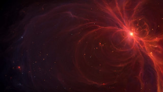 Red black swirls stars space - nebula free wallpaper