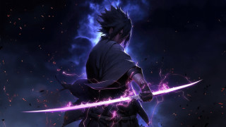Lightning sword fantasy anime night - a dark room free wallpaper