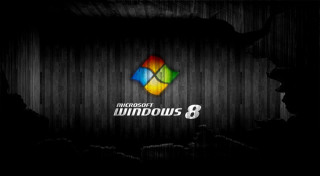 Black background colorful logo white - 8 k hd free wallpaper