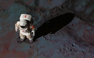Astronaut moon suit helmet blood - number free wallpaper