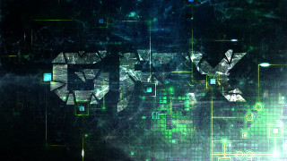 Numbers green yellow squares cyberpunk - number free wallpaper