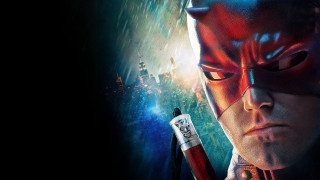 Red mask man bat lighter - a city in the background free wallpaper for desktop