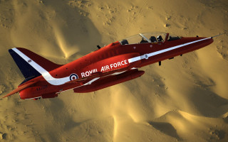 Red fighter jet desert sand - sand free wallpaper