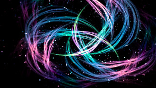 Abstract spiral stars hologram particles - particle free wallpaper
