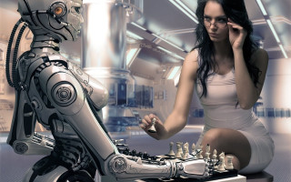 Woman robot chess cybernetics artur - cybernetic free wallpaper