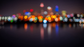City night reflections impressionism bokeh - bokeh free wallpaper