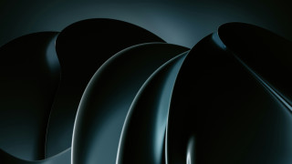 Black abstract curves center raytraced - curve free wallpaper