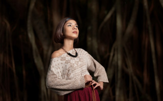 Woman dress tree araceli gilbert - contemporary free wallpaper for desktop