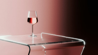 Wine glass pink background 3d - 3 d free wallpaper