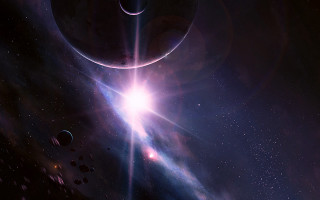 Space scene star planets light - the space free wallpaper