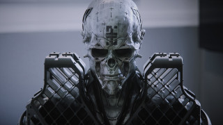 Robot skull cross chest head - unreal engine 5 free wallpaper