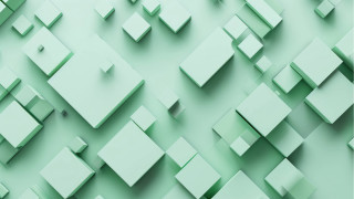 Green squares abstract 3d beeple - c4d free wallpaper