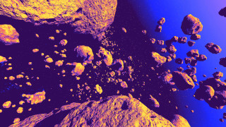 Space aurora moon fireworks planet - chromatic free wallpaper