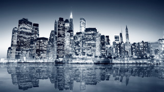 City skyline water background large 2 - a large body of water in front free wallpaper