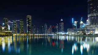 City skyline lake night hurufiyya - altoon sultan free wallpaper for desktop