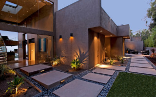 Modern house walkway patio lights - david chipperfield free wallpaper