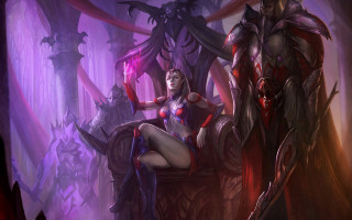 Woman demon purple room glowing - clint cearley free wallpaper