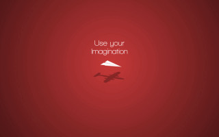 Red background plane illusion poster - anton fadeev free wallpaper