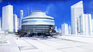 Futuristic city giant building man - a futuristic city free wallpaper