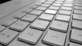 Keyboard closeup black white background 3 - keyboard free wallpaper