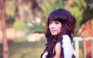 Woman longhair furvest park palm - fei danxu free wallpaper for desktop