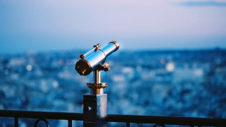 Telescope cityscape blue sky zenith - zenith view free wallpaper