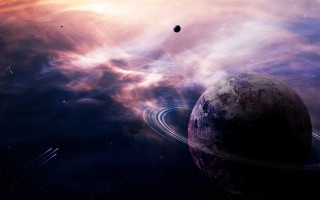 Space planet star blackhole aurora - free space wallpaper