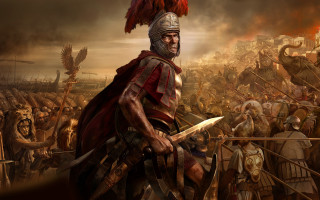 Roman soldier crowd armor shield - game art free wallpaper