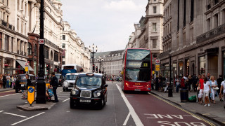 Double decker bus street tall - city free wallpaper
