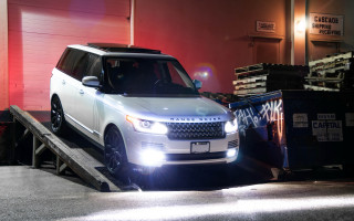 White range rover loaded truck - a ramp free wallpaper