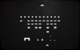 Black white game aurora moon - 2 d game art free wallpaper