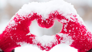 Heart snow covered object person - evaline ness free wallpaper