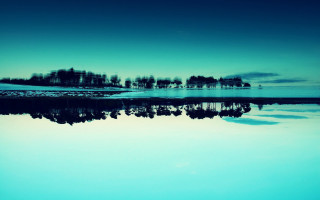 Lake island trees sky surreal - the distance in the distance free wallpaper