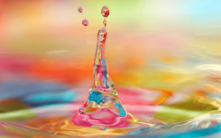 Colorful liquid drop abstract macro - liquid free wallpaper