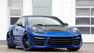 Blue sports car building open - adam szentpétery free wallpaper