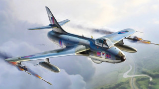 Blue white jet clouds road - two jet free wallpaper for desktop