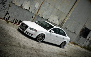 White car graffiti building 3d - a wall behind free wallpaper