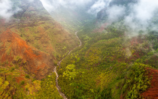Valley river trees clouds autumn - a valley free wallpaper
