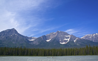 Mountain range lake trees pine - derek chittock free wallpaper