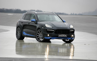 Black porsche cayenne blue stripe - a blue stripe free wallpaper