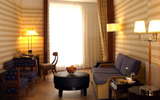 Living room couch chair table 6 - striped free wallpaper