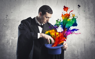 Man tuxedo blue hat paint - a blue hat free wallpaper